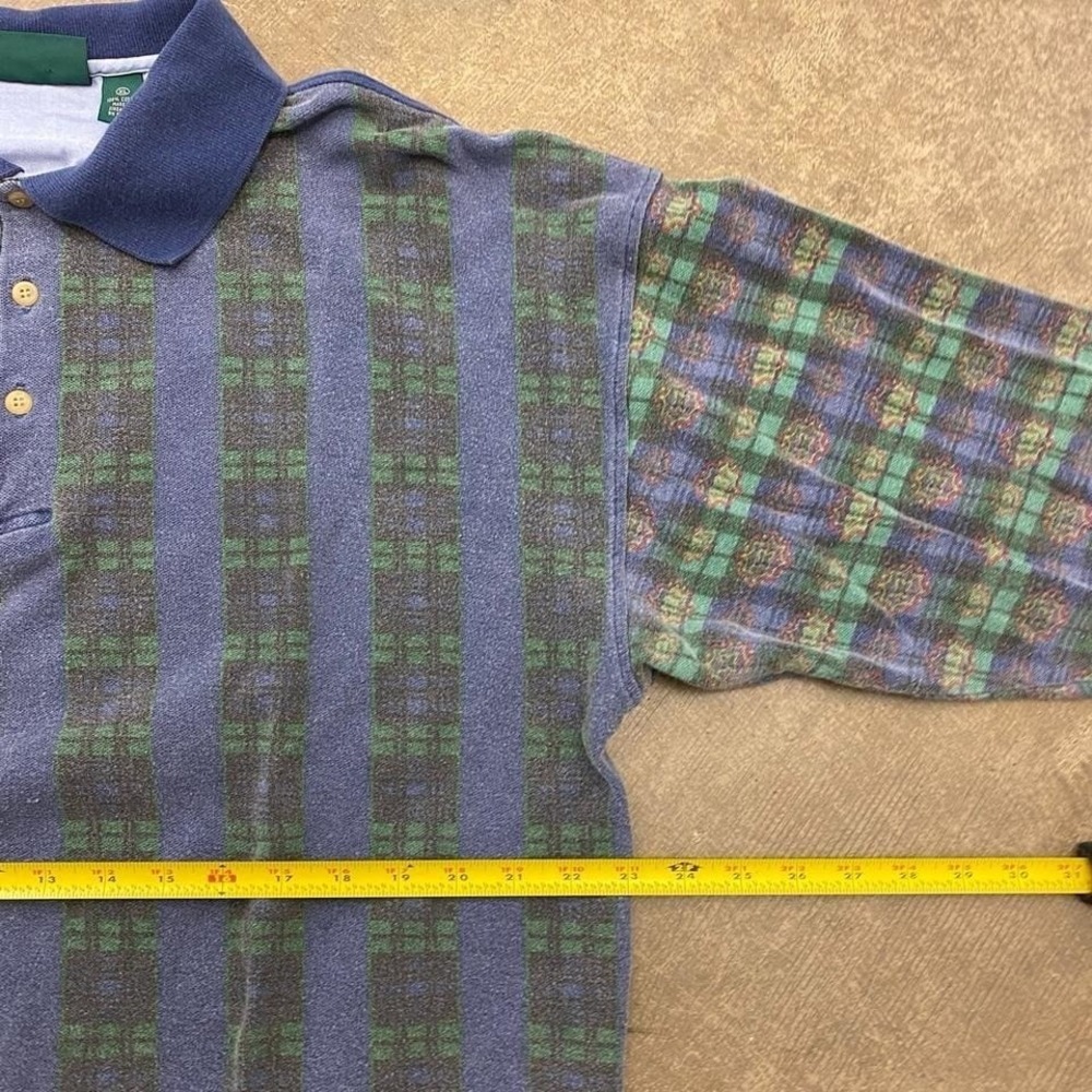 Vintage American Eagle Outfitters Plaid Earth Toned Longsleeve Polo 90s Size XL - Picture 5 of 6